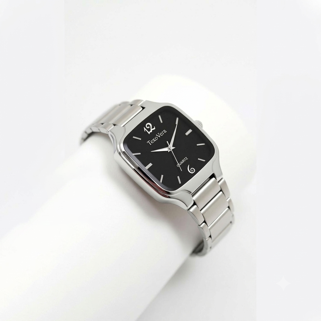 TexoVera Quartz Series Light Weight Analog Watch For Men (Stainless Steel)