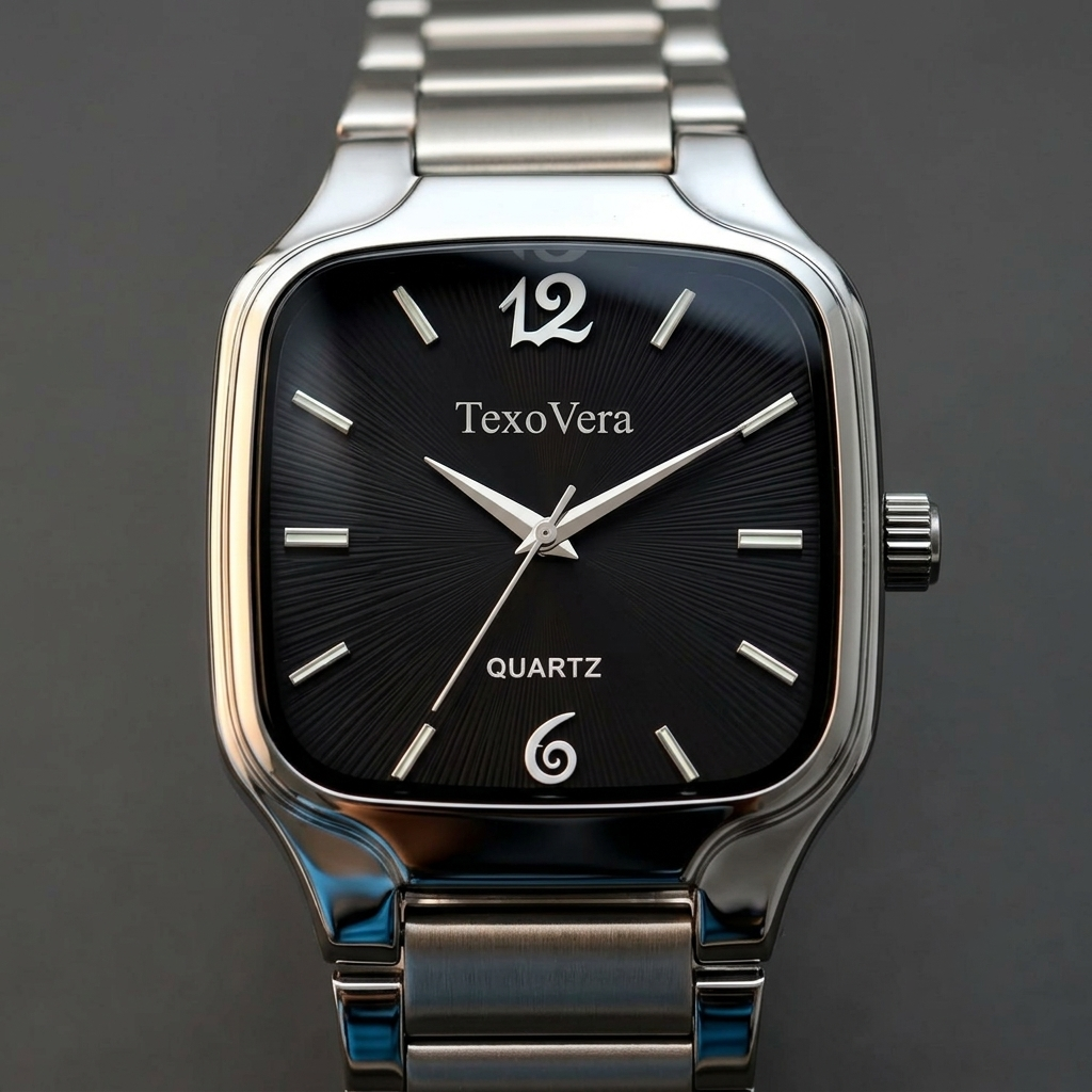 TexoVera Quartz Series Light Weight Analog Watch For Men (Stainless Steel)