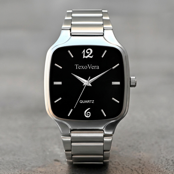 TexoVera Quartz Series Light Weight Analog Watch For Men (Stainless Steel)