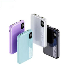 10000mAh 22.5w Power Bank | Digital Display , Built-in Type-C & Lightning Cable- Mix color