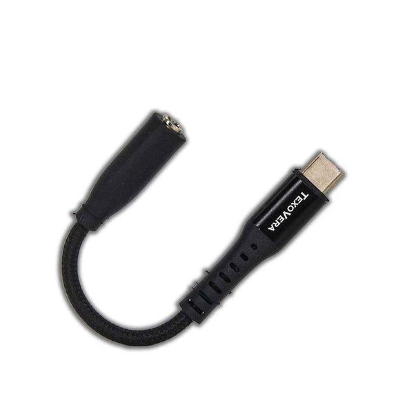 TexoVera Type C to 3.5 mm Audio Jack Connector with DAC Headphone Converter Adapter Compatible with iPhone 16 Pro Max/16 Pro/16 Plus, Galaxy S24/S23/S22/S21 & Other Type C Phones