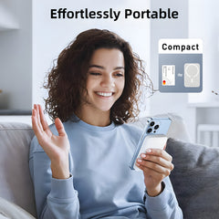 5000 mAh Wireless MagSafe Power Bank, 5W Wireless - White