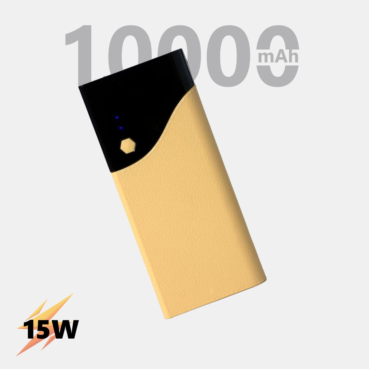 10000 mAh 15W Power Bank With LED Battery Display & Led Light - Star