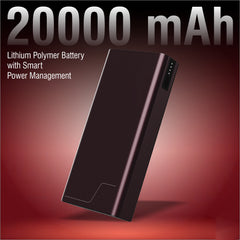 Metal Body 20000 Power Bank 18W Charging Speed Lithium Polymer