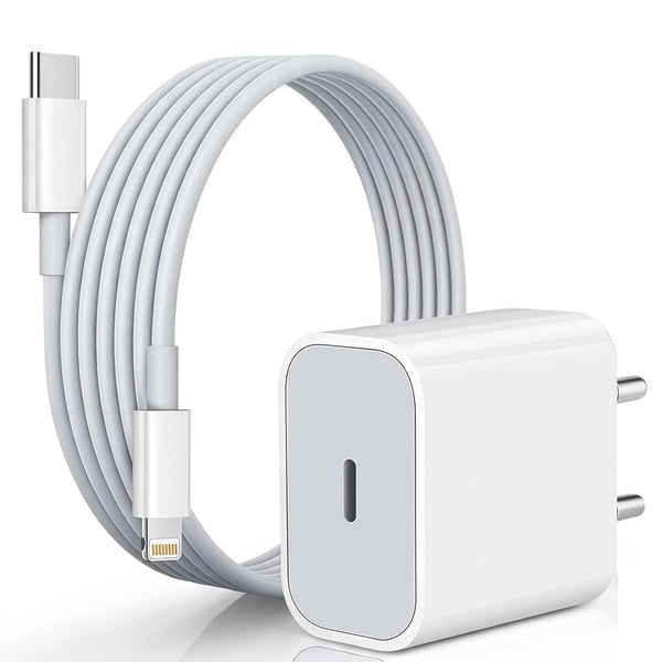 TexoVera charger for iPhone Charger Adapter 20W with Data Cable (Type C to Lightning) Compatible with Almost all iPhone