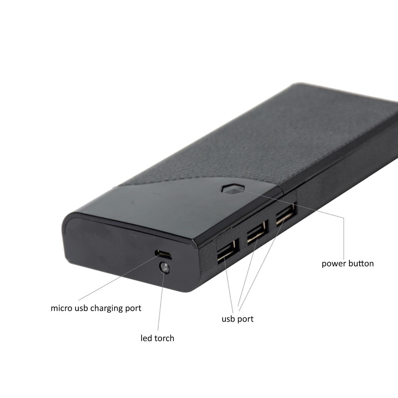 10000 mAh 15W Power Bank With LED Battery Display & Led Light - Star