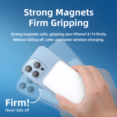 5000 mAh Wireless MagSafe Power Bank, 5W Wireless - White