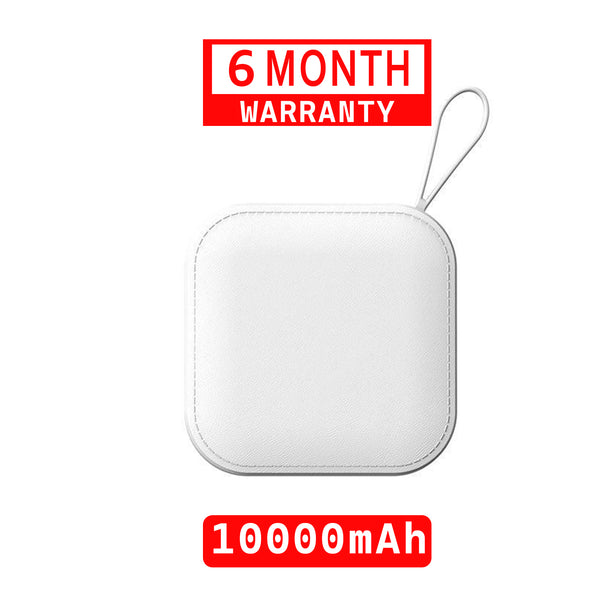 TexoVera 10000 mAh Power Bank 18W with Lithium ion Battery White (MINI-POWER-BANK) (6 Months Brand Warranty)