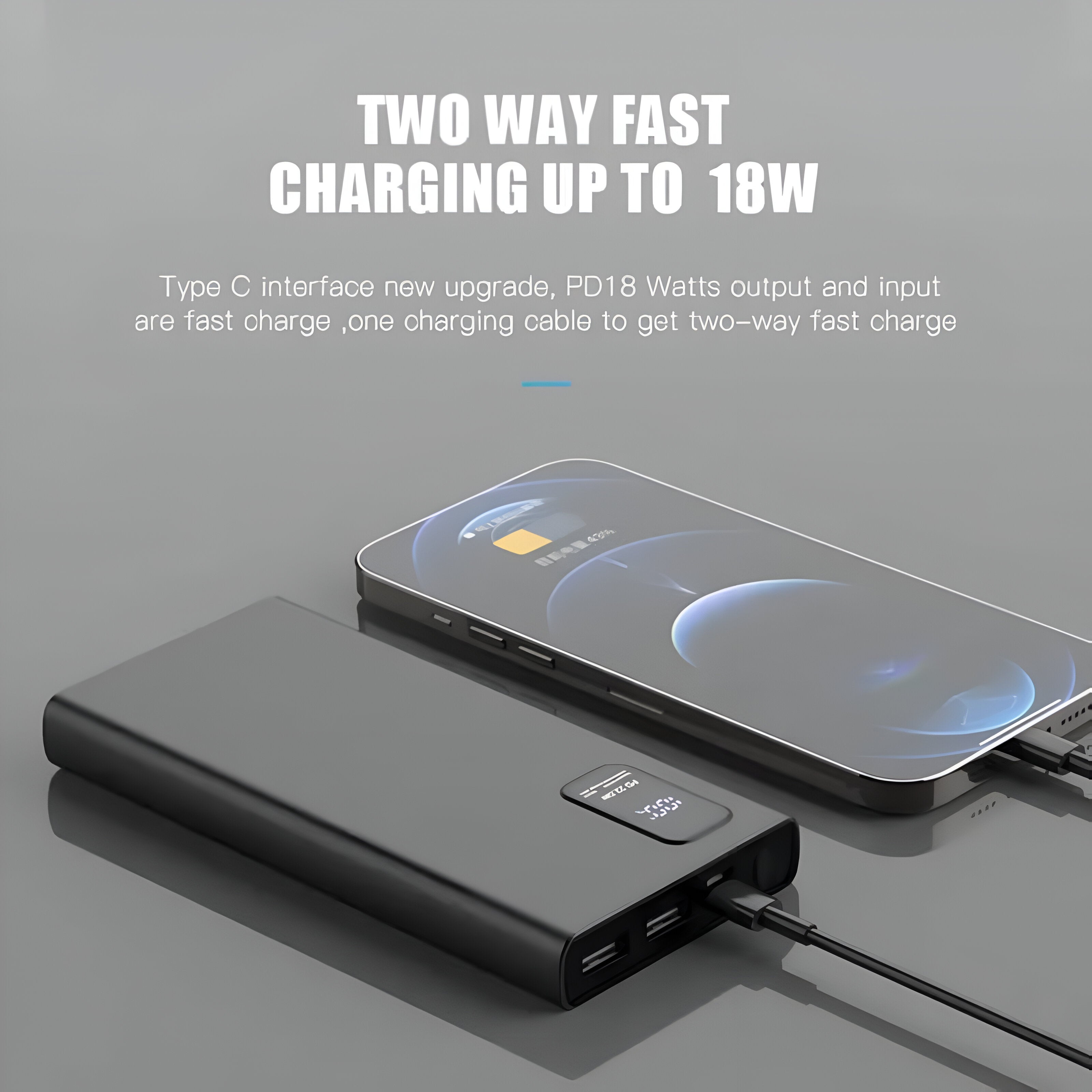 10000 mAh Power Bank 22.5W with Lithium Polymer Battery (K7-10K)