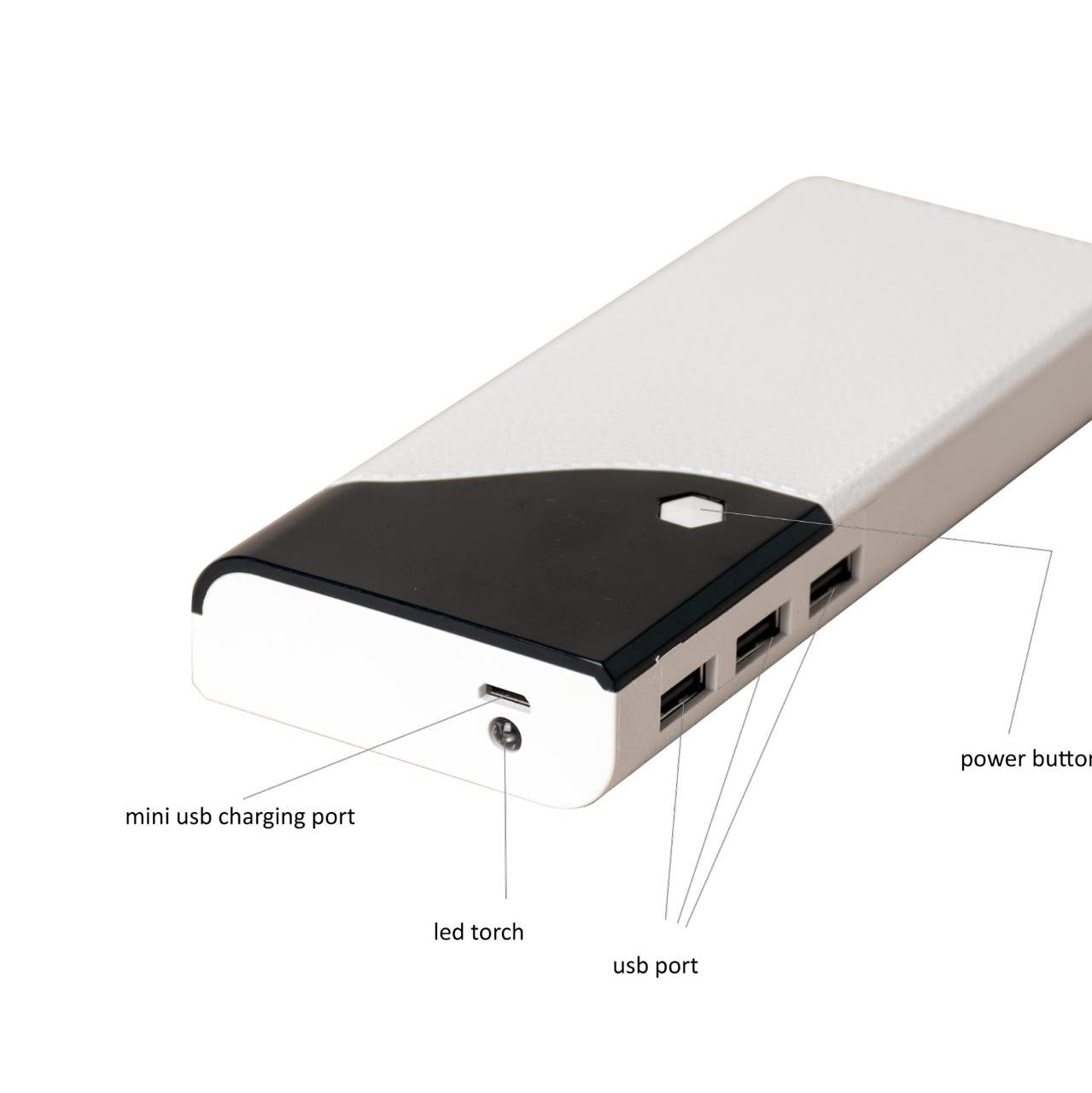 10000 mAh 15W Power Bank With LED Battery Display & Led Light - Star