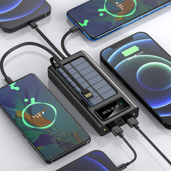TexoVera Solar Power Bank 10000 mAh with 15W Solar Charging and Lithium Polymer Battery (Solar-4Wire-10K)